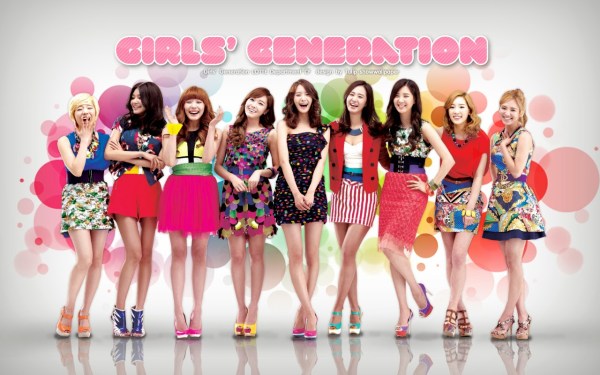 The lovely members of the group Girls Generation or 소녀시대 in Korean