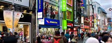 A Myeongdon shopping street.
