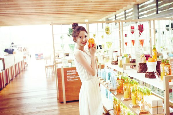 Yoona from Girls Generation posing for Korean cosmetics brand Innisfree